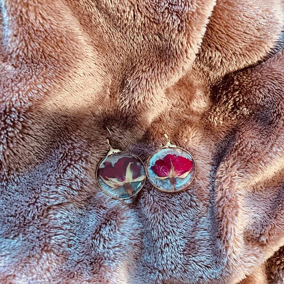 Pressed Flower Earrings - Picture 1 of 1